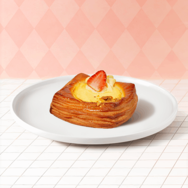 Bánh sừng trâu nhân tart/Flan Croissant Tart